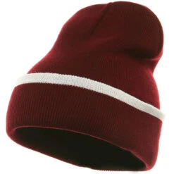 Color Trim Long Beanie