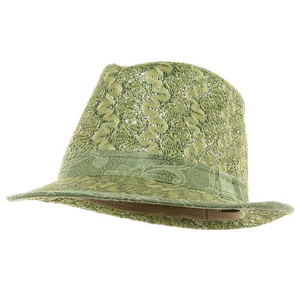 Polyester Lurex Fedora Hat - Image 6