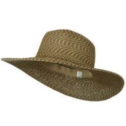 UPF 50+ 3 Tone Braid 4 Inch Brim Self Tie Hat