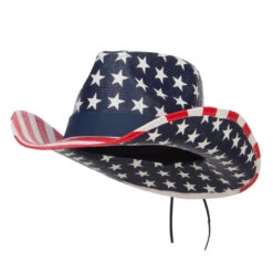 American Flag Designed Cowboy Hat