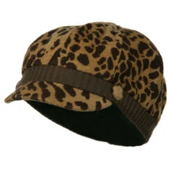 Animal Print Newsboy Cap