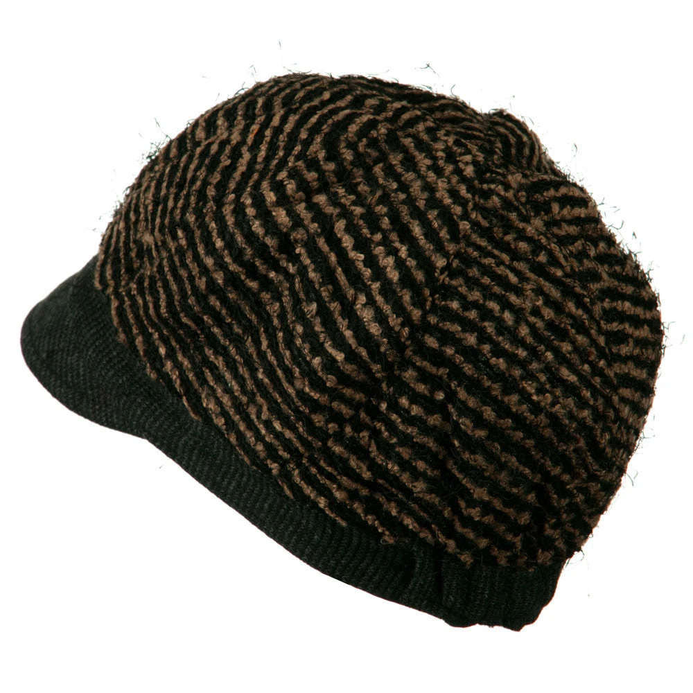 Ladies Corduroy Brim Cabbie Cap - Image 5