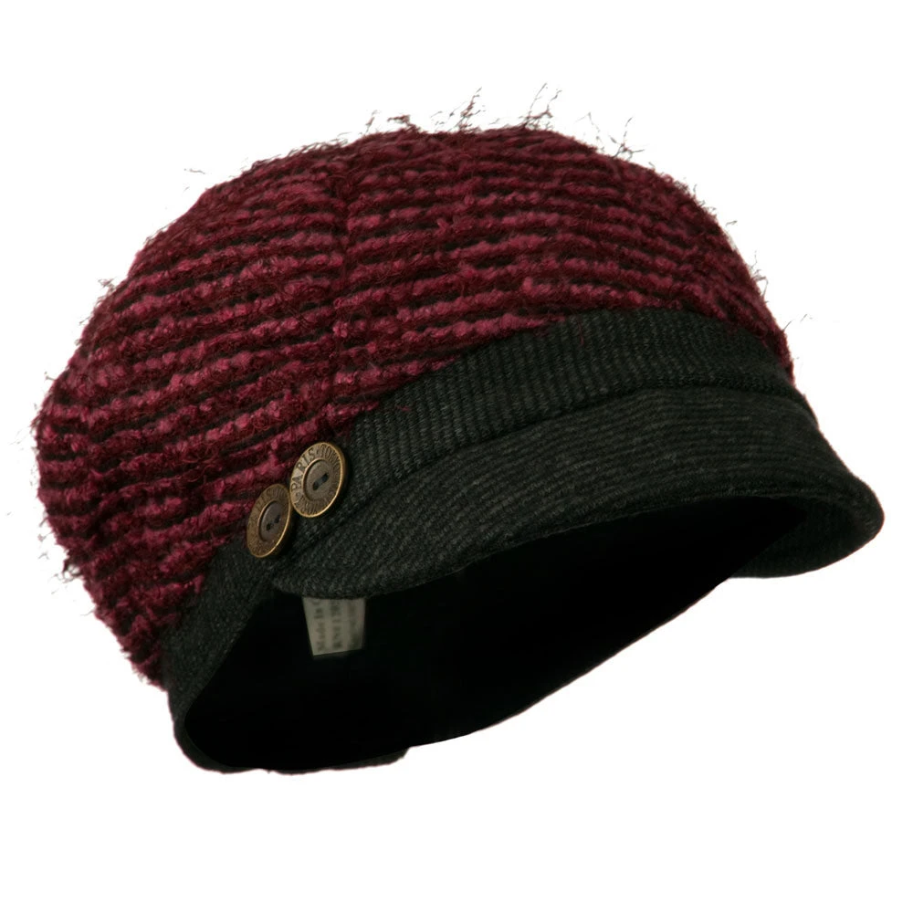 Ladies Corduroy Brim Cabbie Cap - Image 8