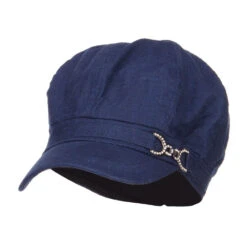 Women's Buckle Band Newsboy Hat