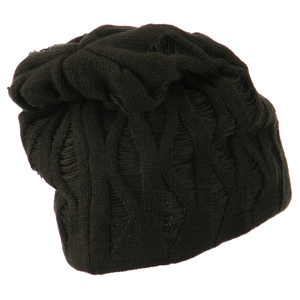 Deep Crown Distressed Reversible Beanie - Image 3