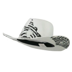 Star Detail Paper Straw Cowboy Hat