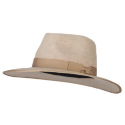Women's Wool Felt Bow Ribbon Band Trim Avocado Fedora Hat