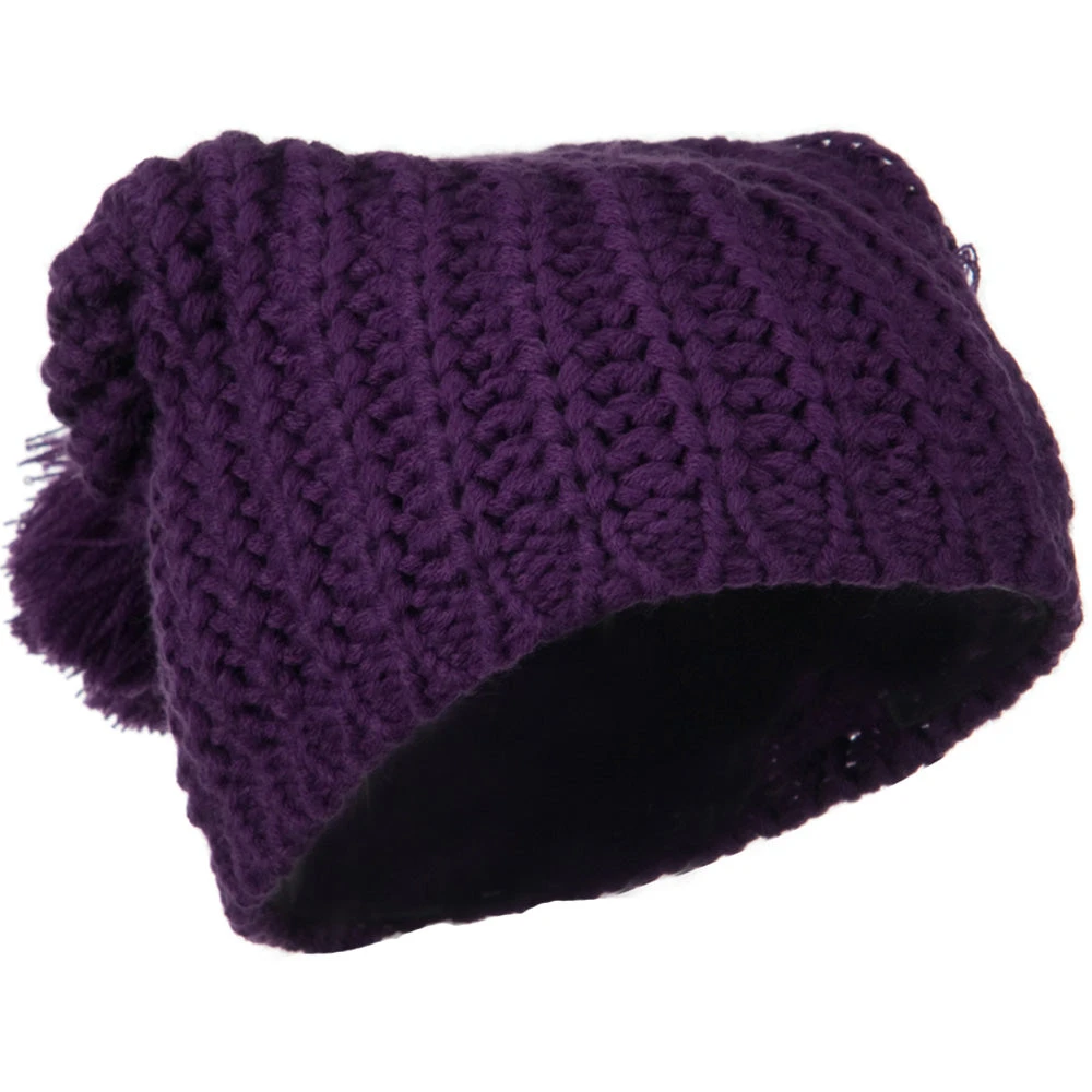 Fall Back Pom Pom Knit Hat - Image 7