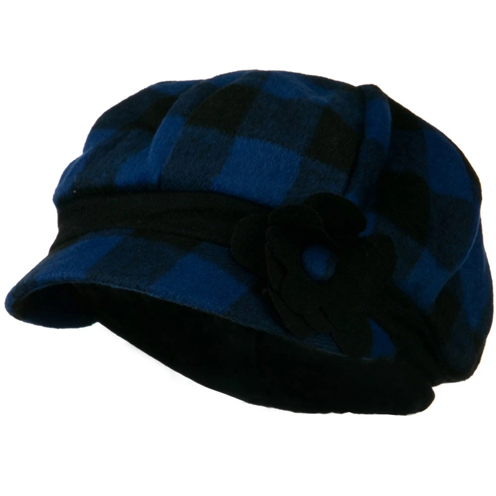 Flower Short Brim Newsboy Hat - Image 6