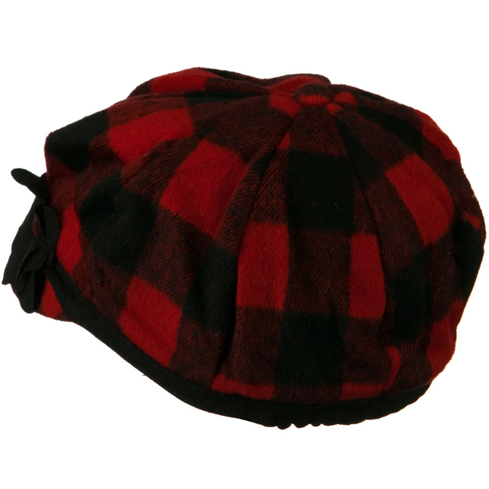 Flower Short Brim Newsboy Hat - Image 12