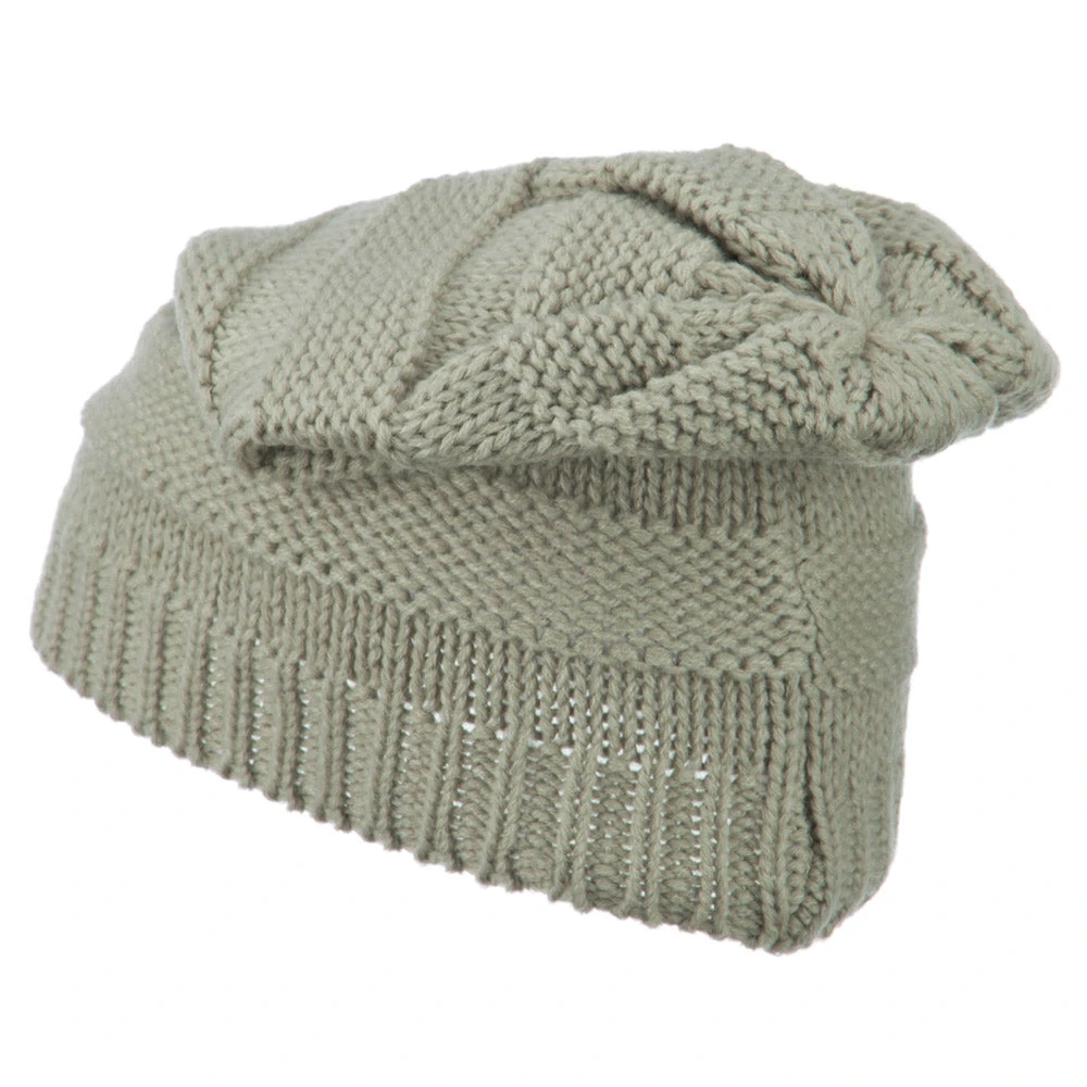 Flower Knit Long Beanie - Image 13
