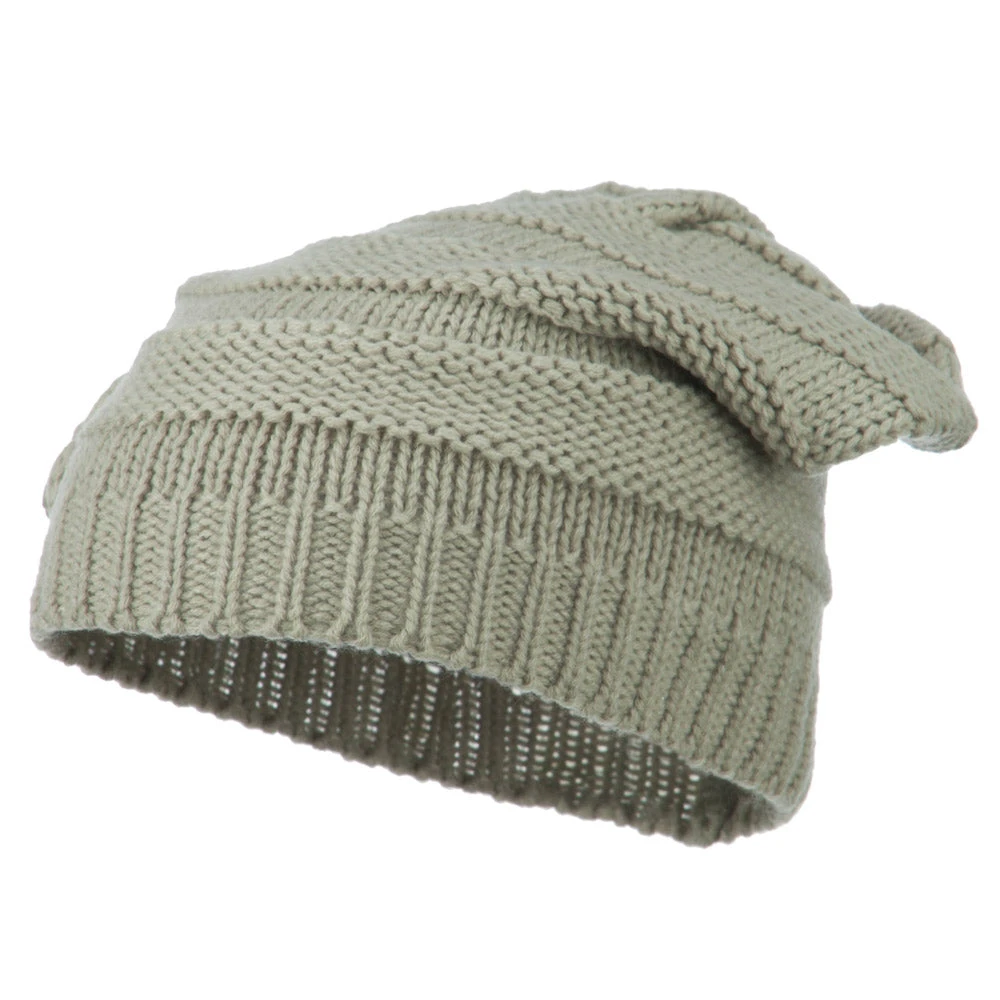 Flower Knit Long Beanie - Image 14