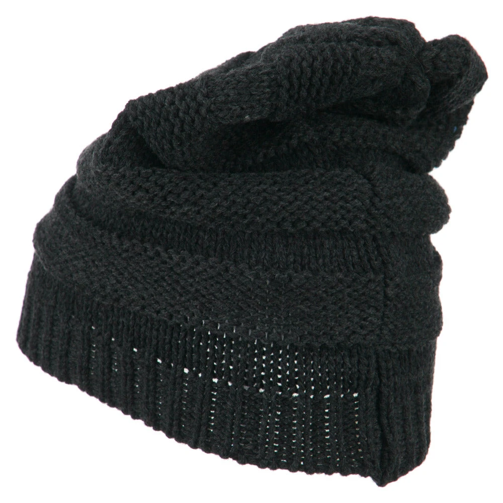 Flower Knit Long Beanie - Image 18
