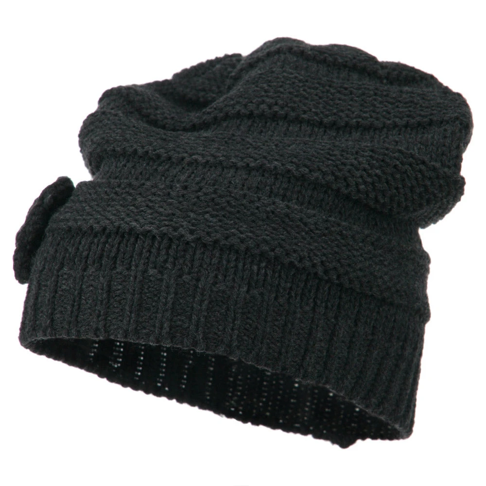 Flower Knit Long Beanie - Image 19