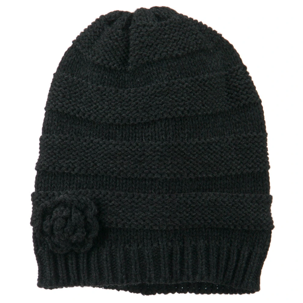 Flower Knit Long Beanie - Image 20
