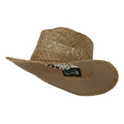 Outdoor Sea Grass Straw Gambler Hat