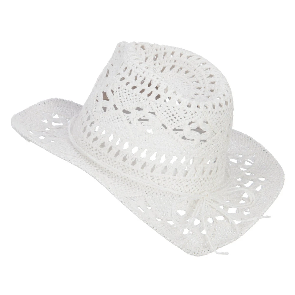 Girl's Paper Braid Cowboy Hat - Image 2