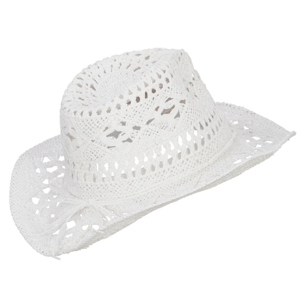 Girl's Paper Braid Cowboy Hat - Image 3