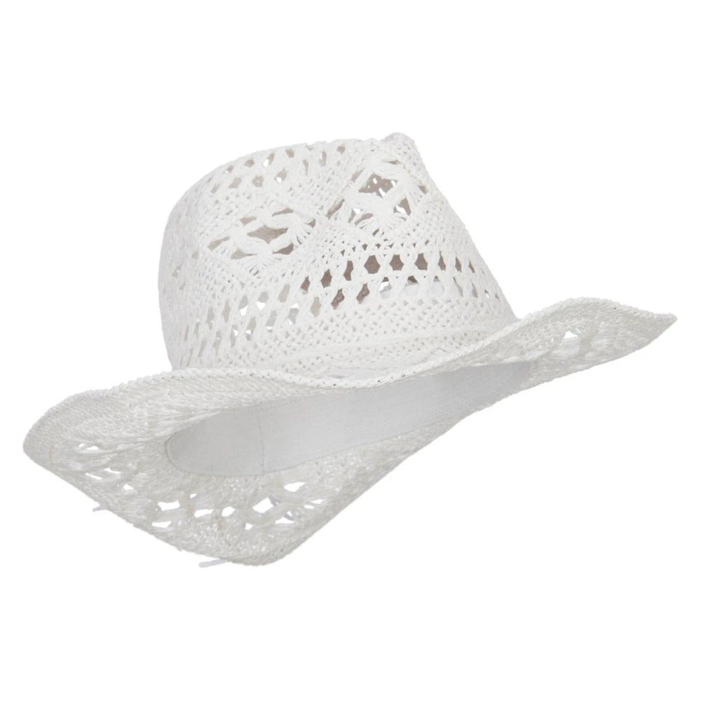 Girl's Paper Braid Cowboy Hat - Image 4
