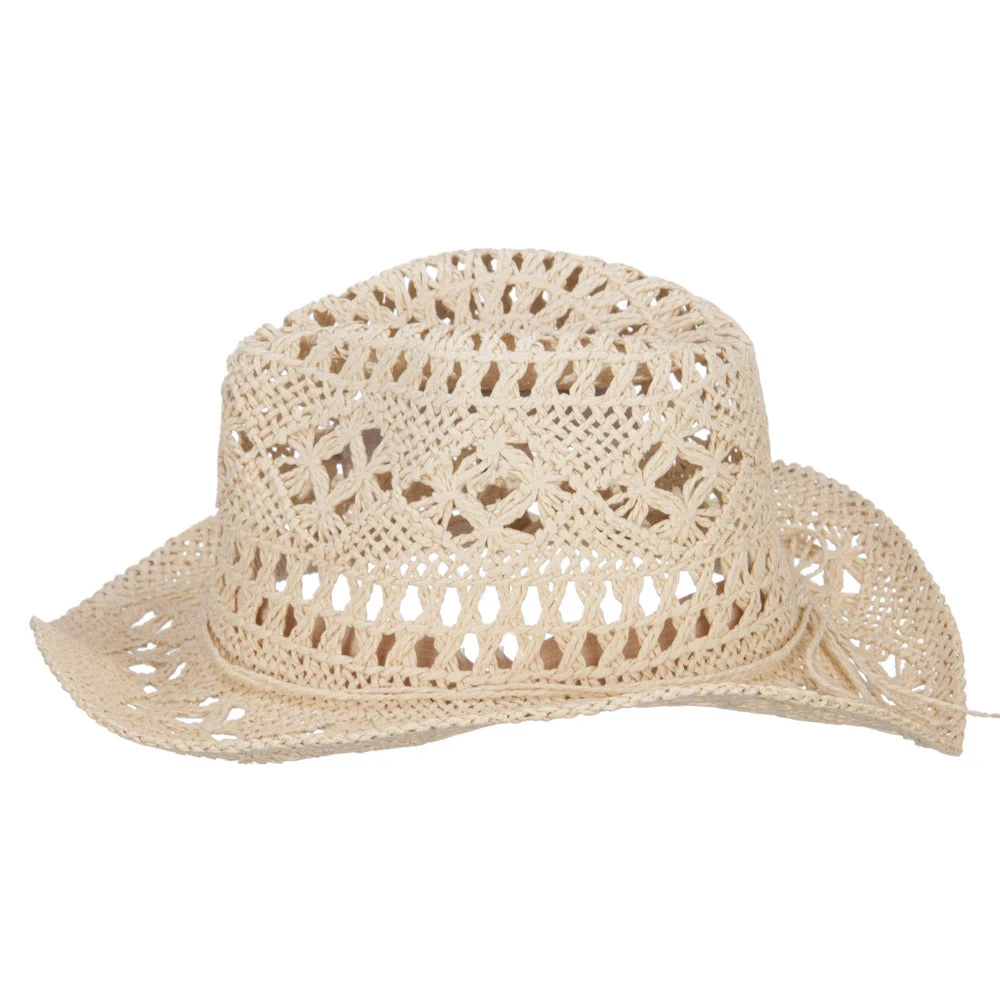 Girl's Paper Braid Cowboy Hat - Image 10