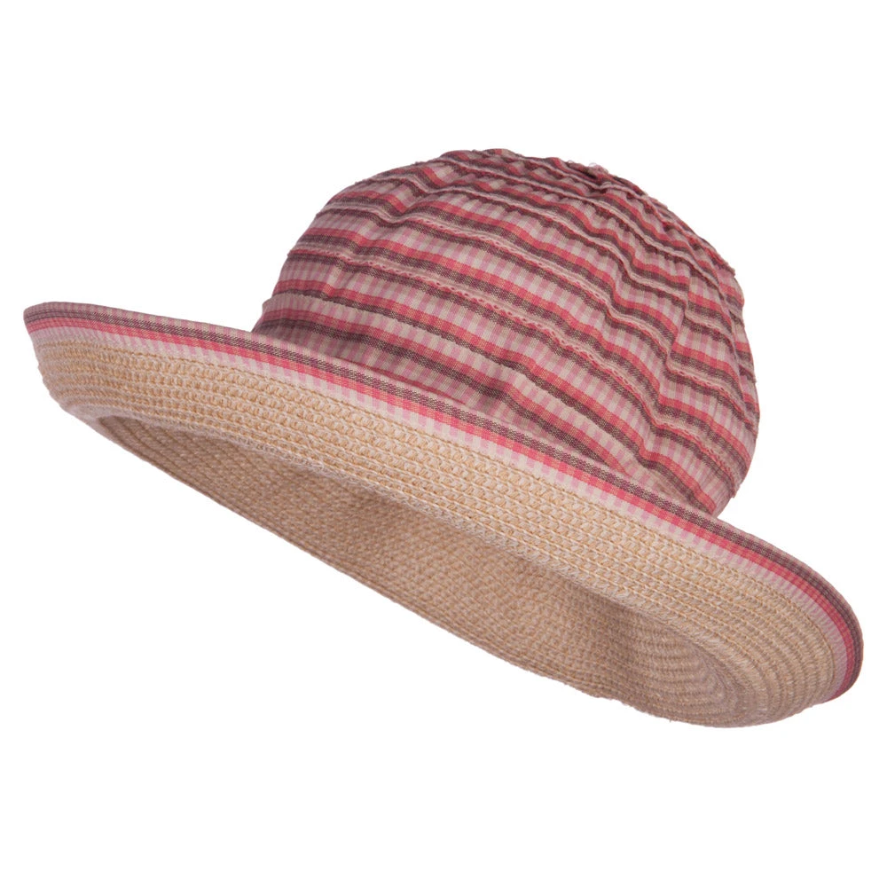 Girl's UPF 50+ Plaid Tweed Bucket Hat