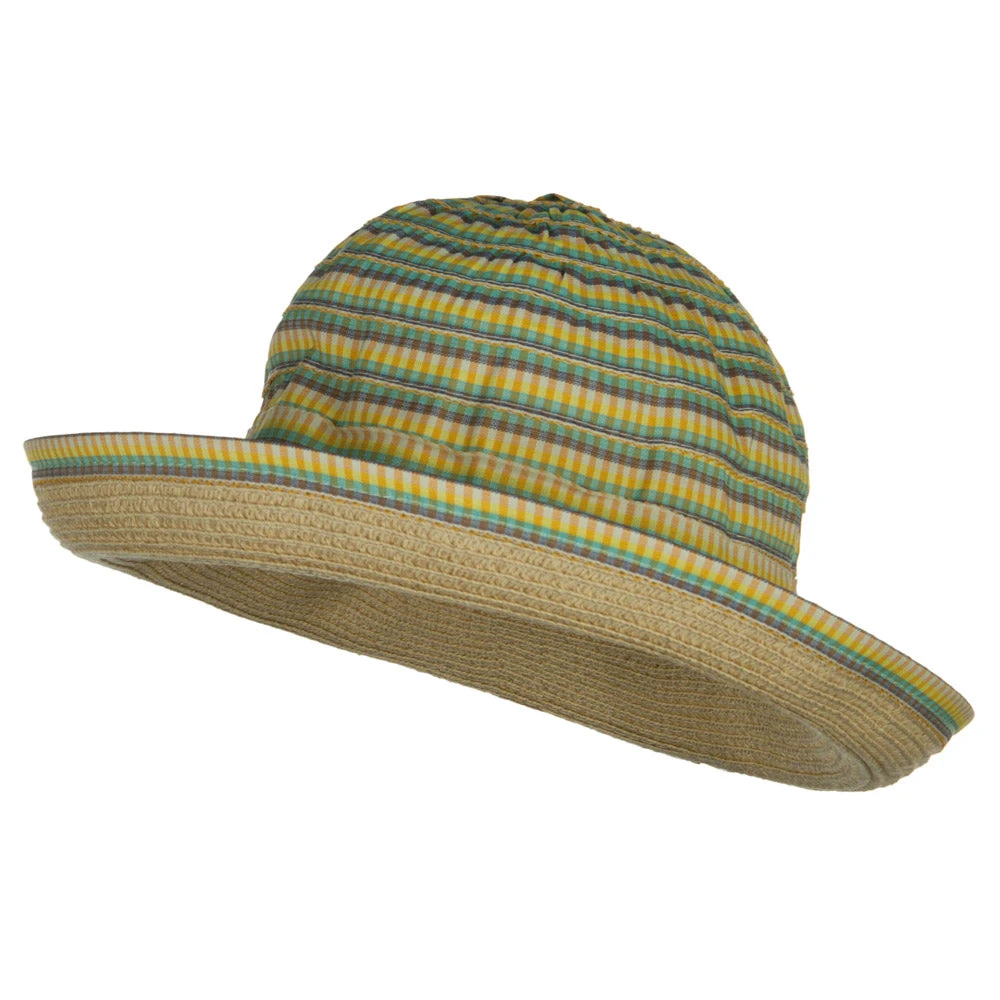 Girl's UPF 50+ Plaid Tweed Bucket Hat - Image 6