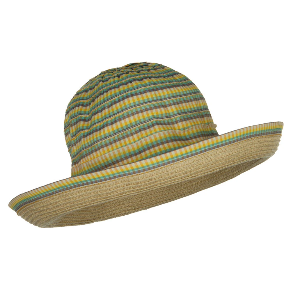 Girl's UPF 50+ Plaid Tweed Bucket Hat - Image 9