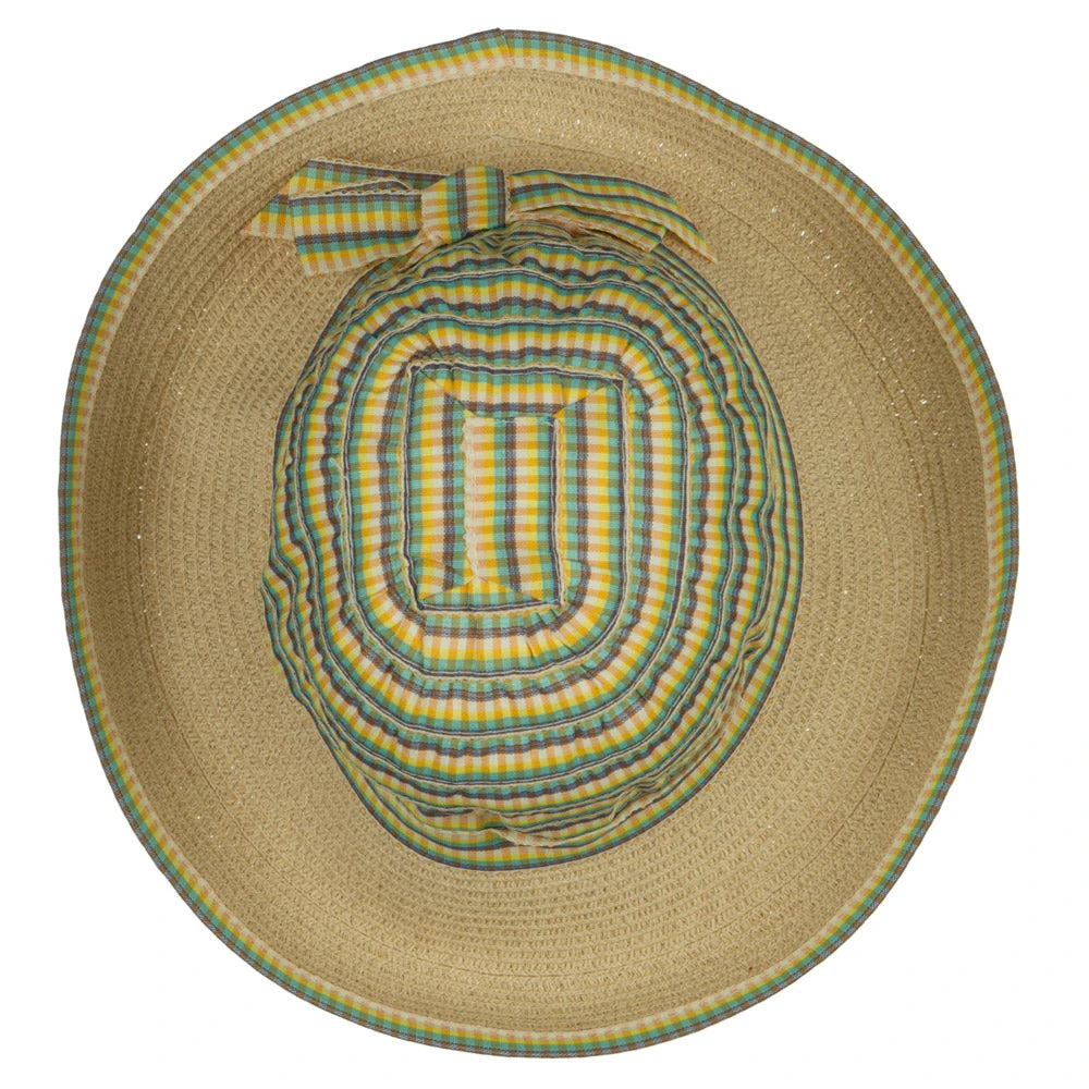 Girl's UPF 50+ Plaid Tweed Bucket Hat - Image 10