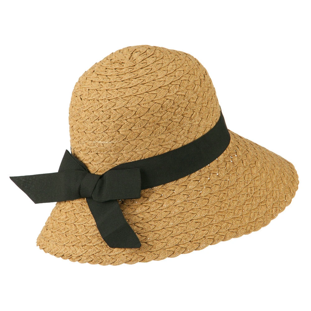 Women's UPF 50+ Wide Brim Braided Sun Hat - Image 2