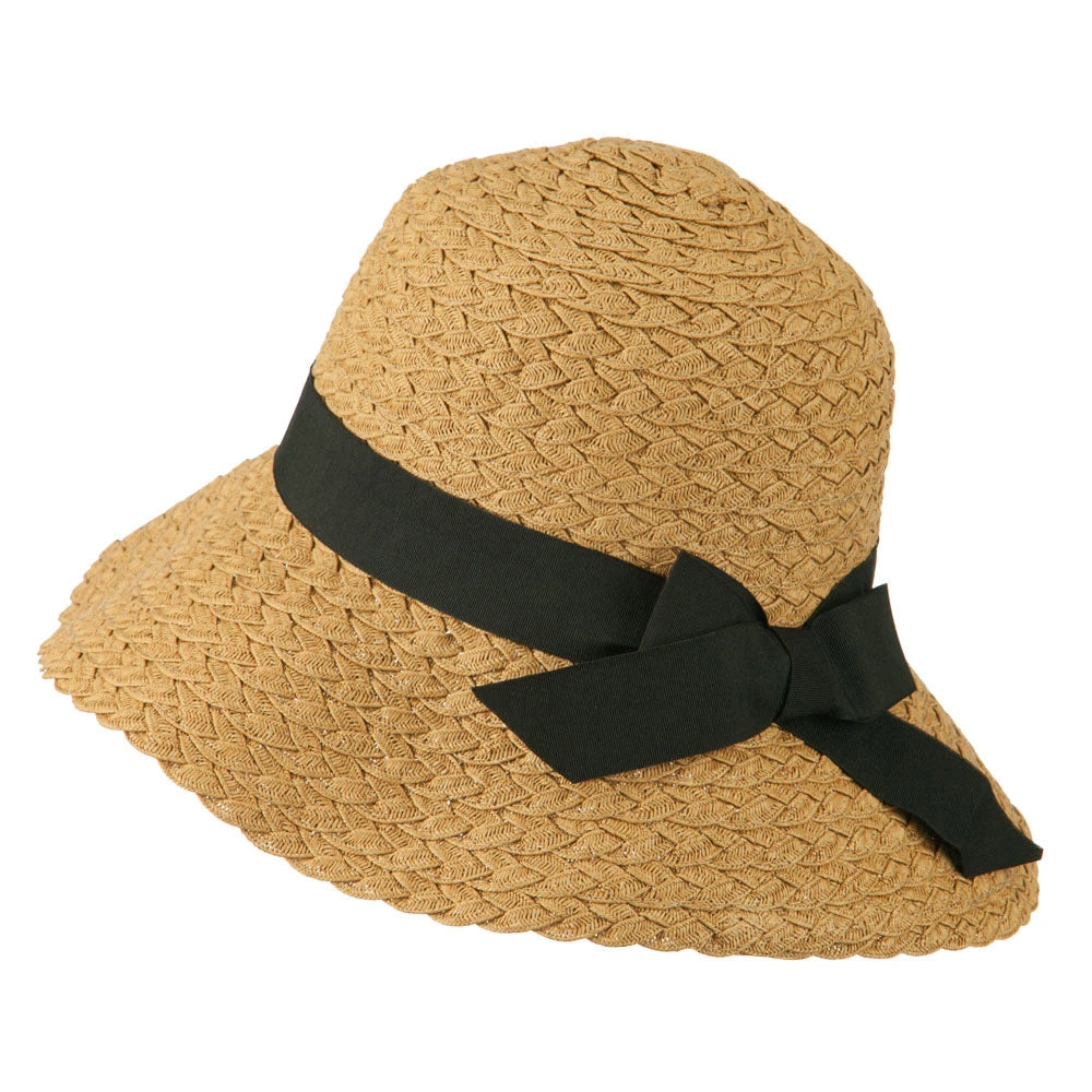 Women's UPF 50+ Wide Brim Braided Sun Hat - Image 3