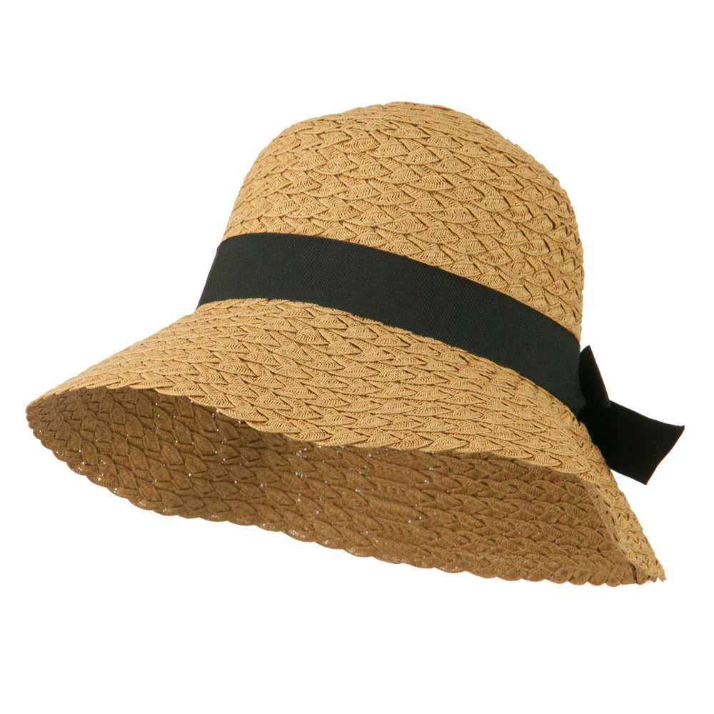 Women's UPF 50+ Wide Brim Braided Sun Hat - Image 4