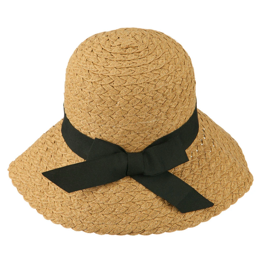 Women's UPF 50+ Wide Brim Braided Sun Hat - Image 5