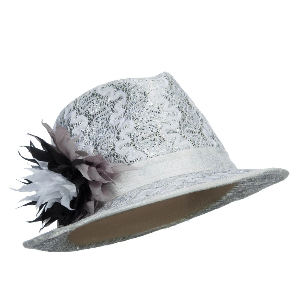 Polyester Lurex Fedora Hat
