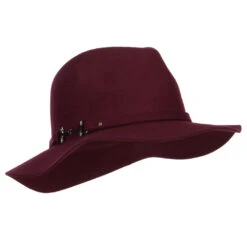 Metal Buckle Wool Panama Hat