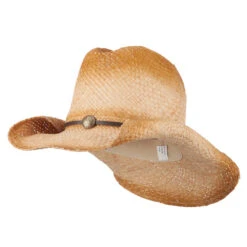 Women's Stained Raffia Cowboy Hat