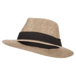 Men's Linen Panama Fedora Hat