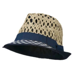Open Weave Sea Grass Fedora Hat