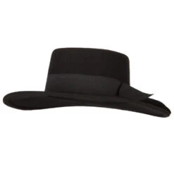 Women's Wool Felt Wide Grosgrain Ribbon Band Bolero Fedora Hat