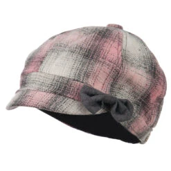 Women's Plaid 6 Panel Cabbie Cap
