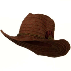Woman's Paper Braid Wired Brim Cowboy Hat