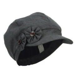 Women's Plaid Flowers Newsboy