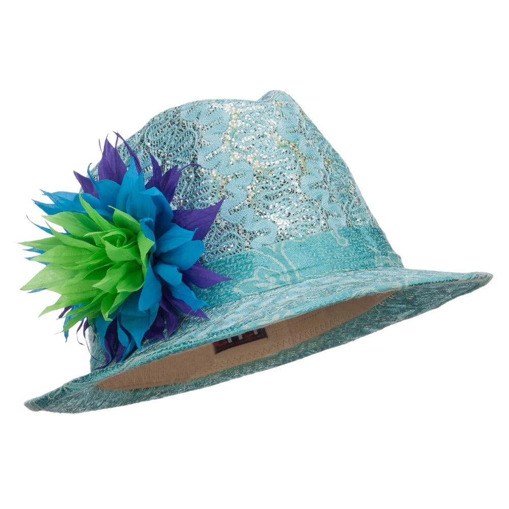 Polyester Lurex Fedora Hat - Image 16
