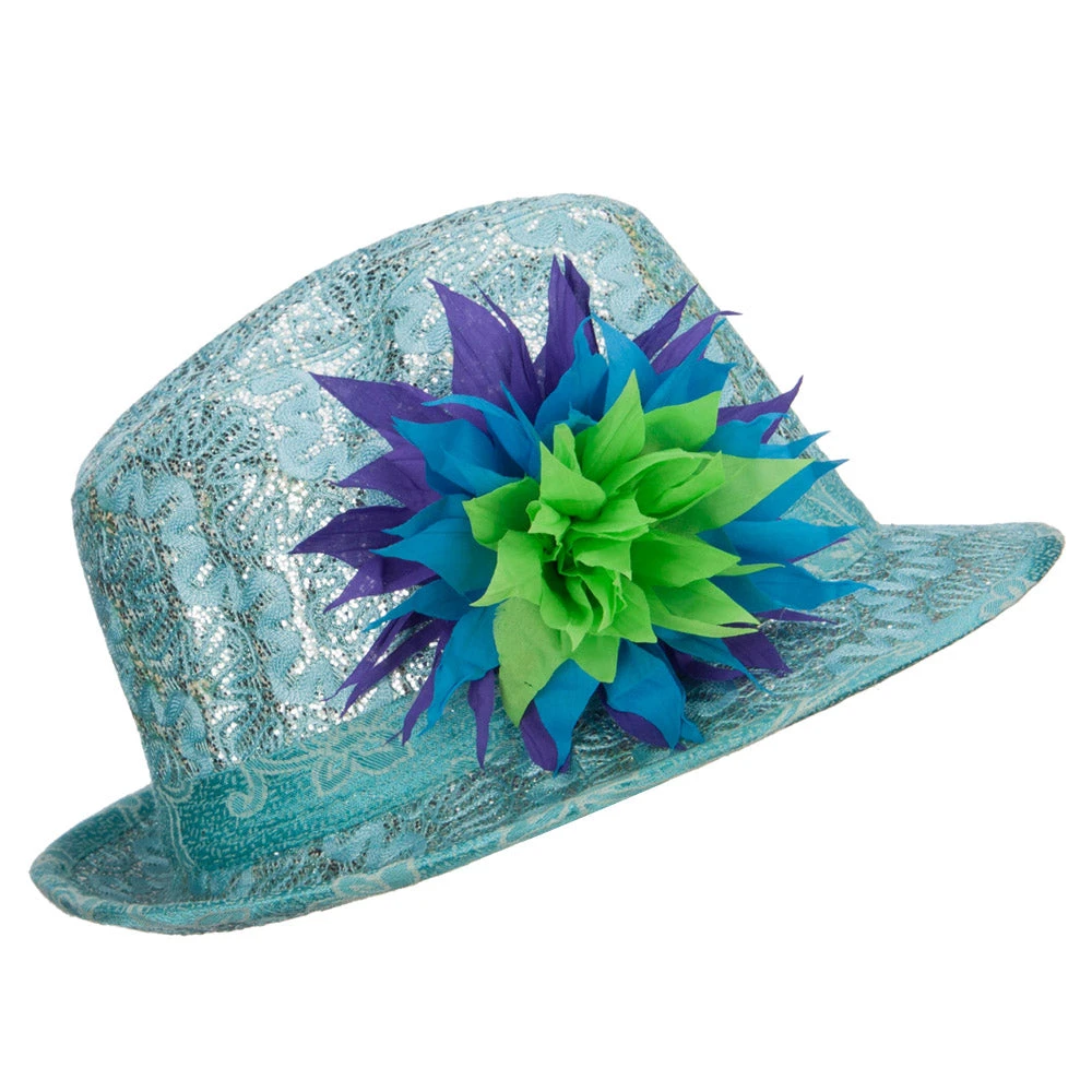Polyester Lurex Fedora Hat - Image 20
