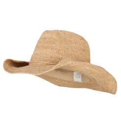 Women's Straw Crochet Cowboy Hat