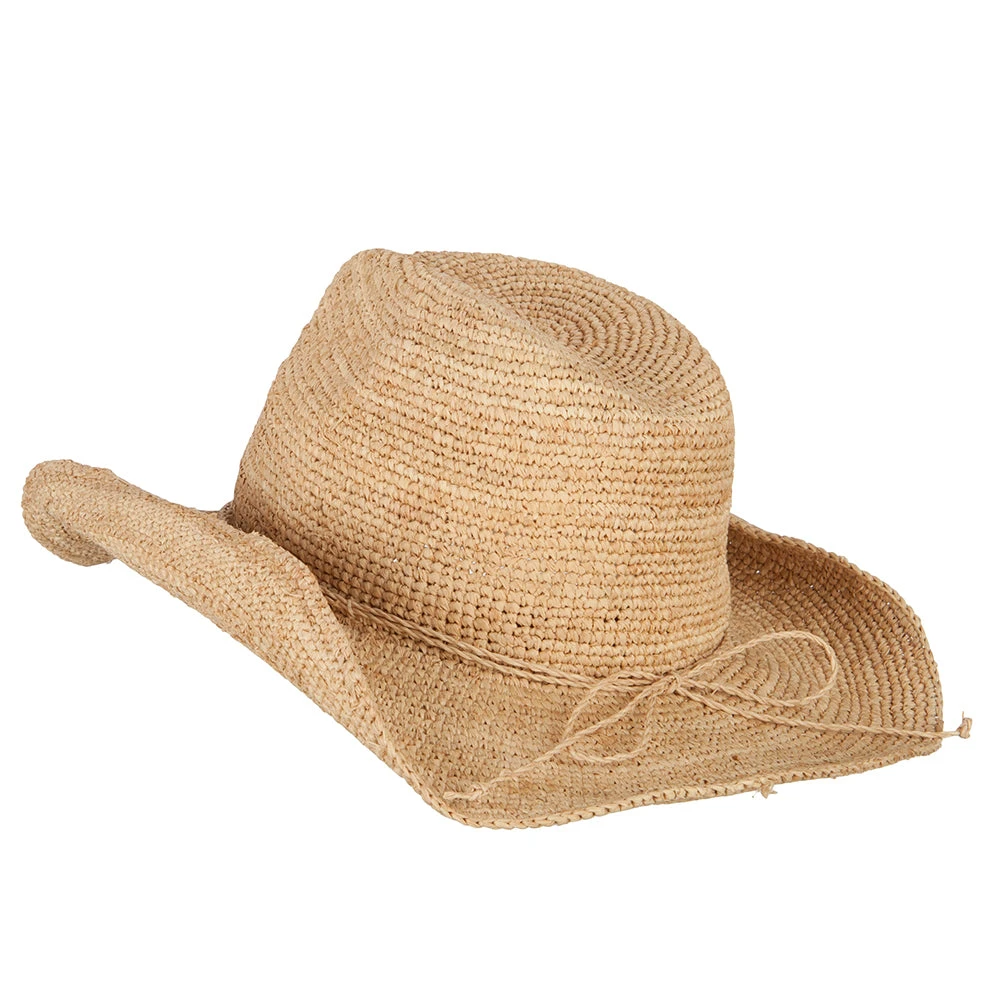 Women's Straw Crochet Cowboy Hat - Image 2