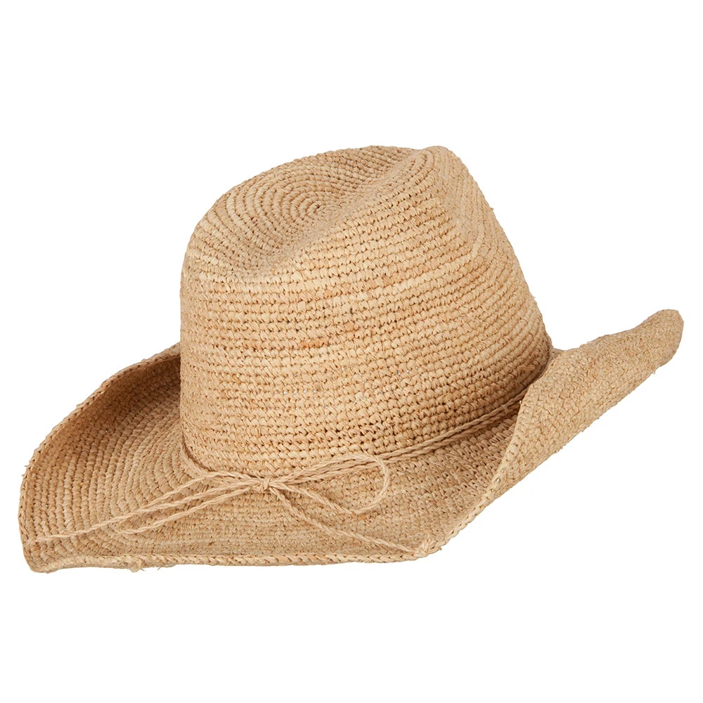 Women's Straw Crochet Cowboy Hat - Image 3