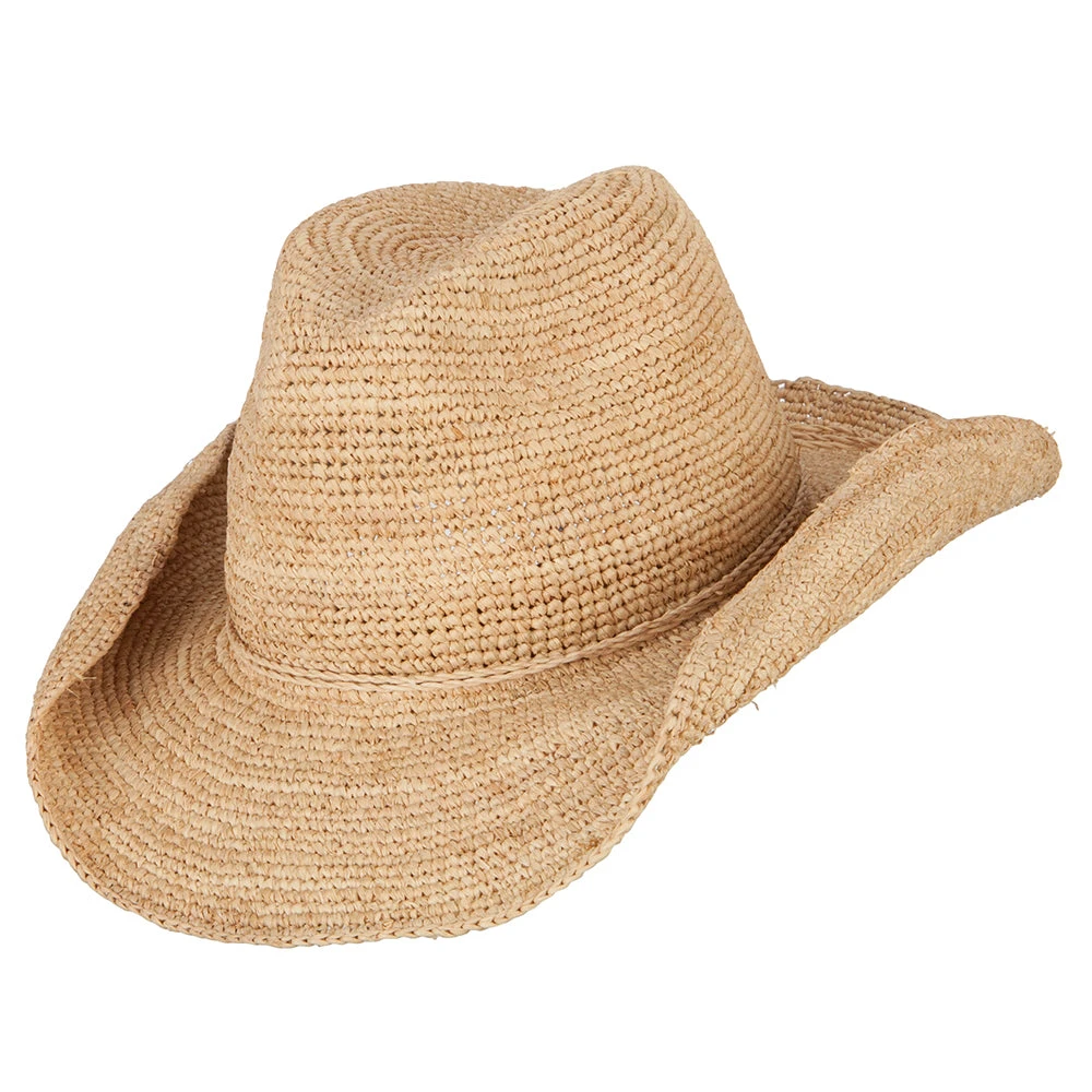 Women's Straw Crochet Cowboy Hat - Image 5
