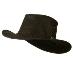 Orange Stitching Wash Cotton Cowboy Hat
