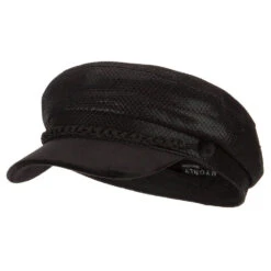 Two Tone Metallic And Velvet Greek Fisherman Cap