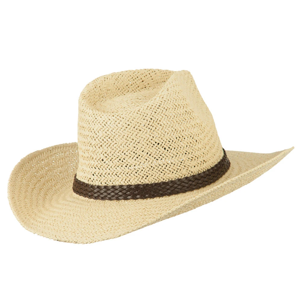 Women's Straw Braid Cowboy Hat - Image 3
